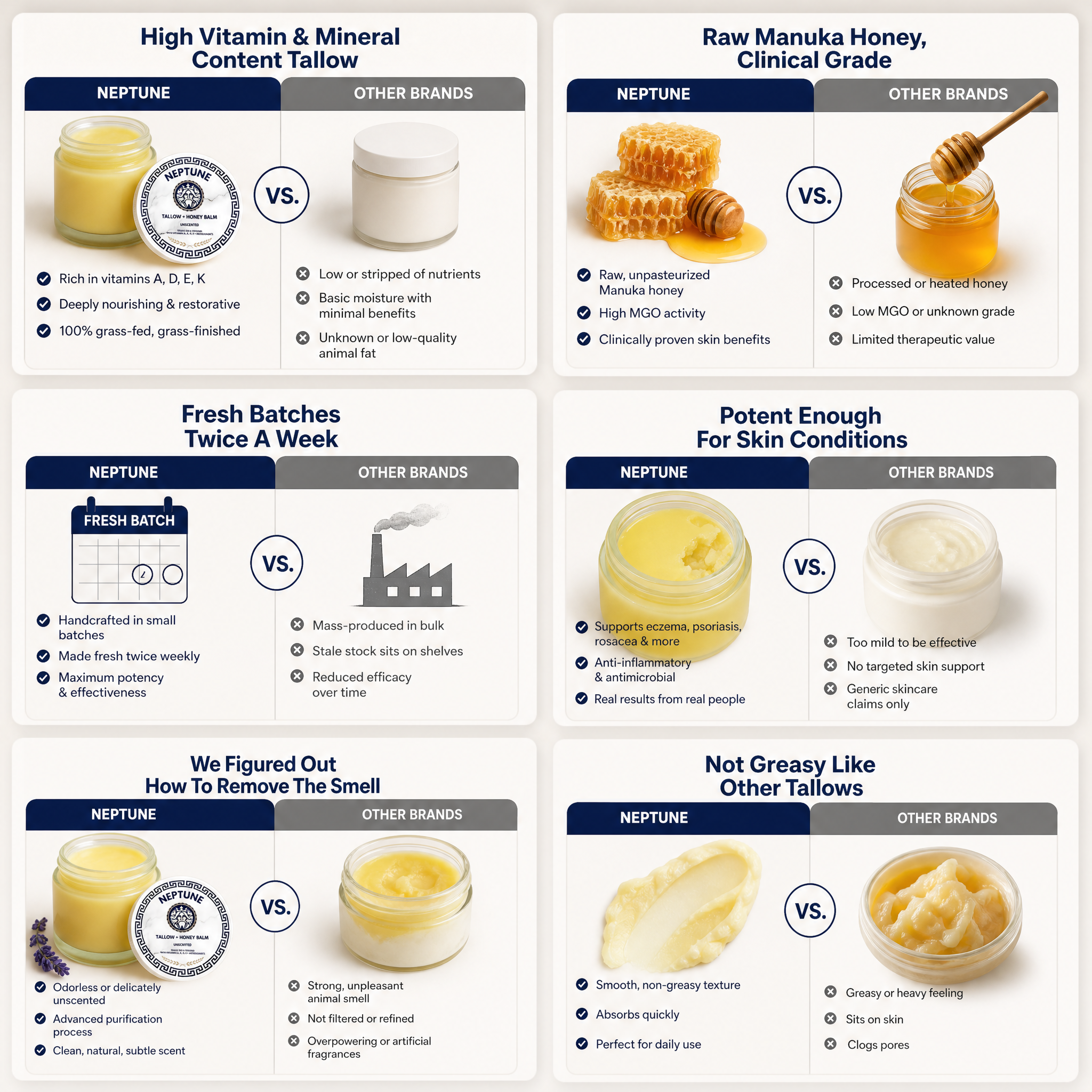 Grass Fed Tallow & Manuka Honey Balm