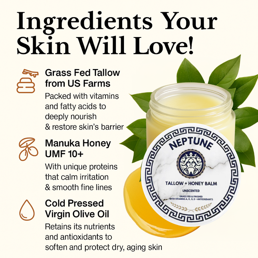Grass Fed Tallow & Manuka Honey Balm